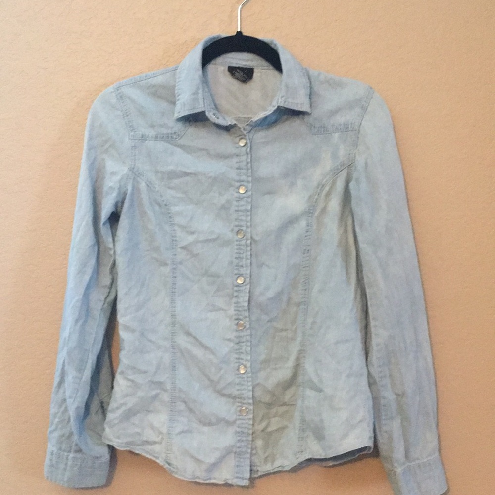 Denim Button Down Top
